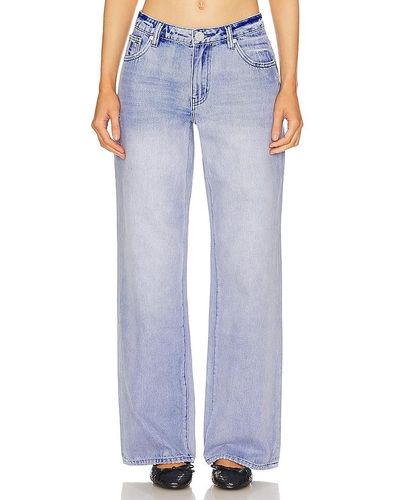 One Teaspoon Jeans anchos con cintura baja low riders - Azul