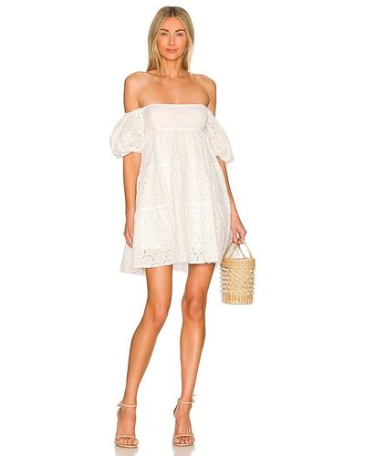 Bardot Sofia Broderie Mini Dress - White