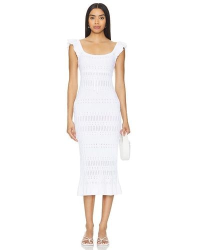 LPA Gracie Midi Dress - White