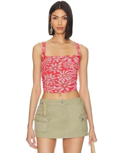 Free People All Tied Up Tank - Red