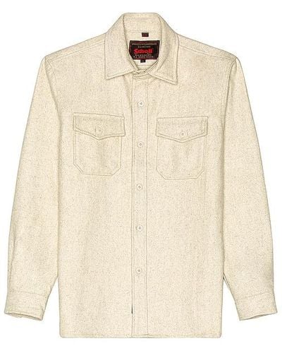 Schott Nyc Cpo Wool Shirt - Natural