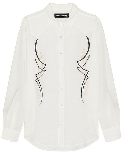 DOUBLE RAINBOUU West World Shirt - White