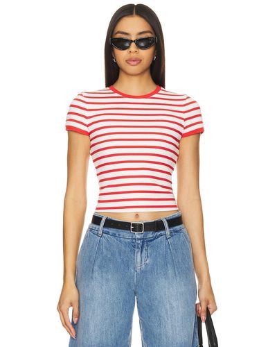 Alice + Olivia Alice + Olivia Tess ベイビーtシャツ - レッド