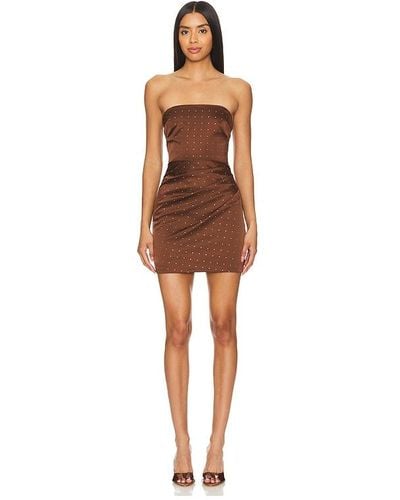 Nookie Mischief Mini Dress - Brown