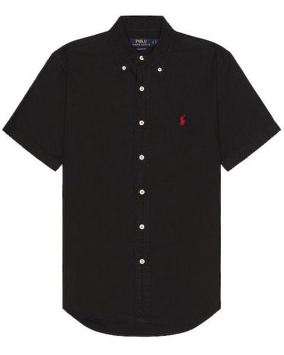 Polo Ralph Lauren Oxford Short Sleeve Shirt - Black