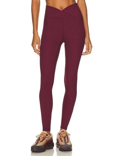 Year Of Ours Ribbed Veronica Legging - Red