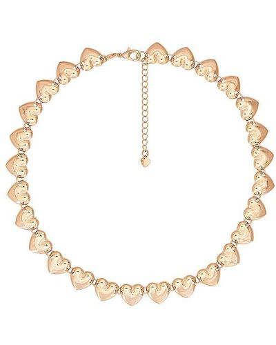 By Adina Eden Hearts Necklace - White