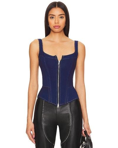 Urban Outfitters BUSTIER CHEVY - Blau