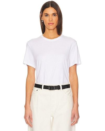 Enza Costa Supima Cotton Oversized Short Sleeve - White