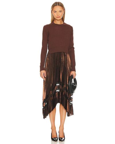 AllSaints Nadia Foil Dress - Brown