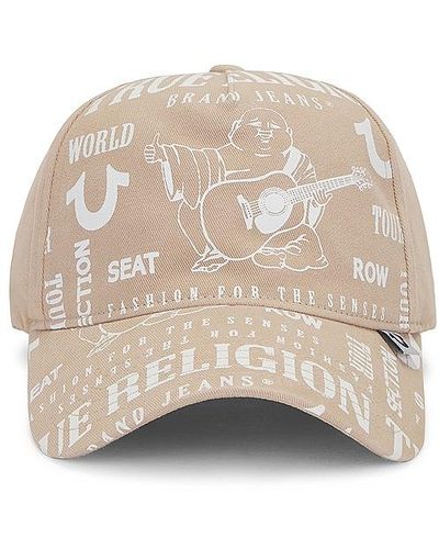 True Religion Printed Logo Cap - Natural