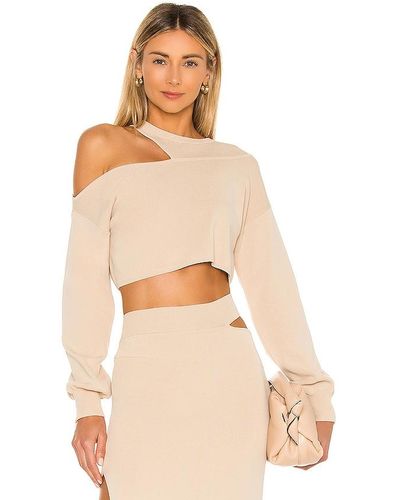 Michael Costello X Revolve Asym Cut Out Dolman Sweater - Natural