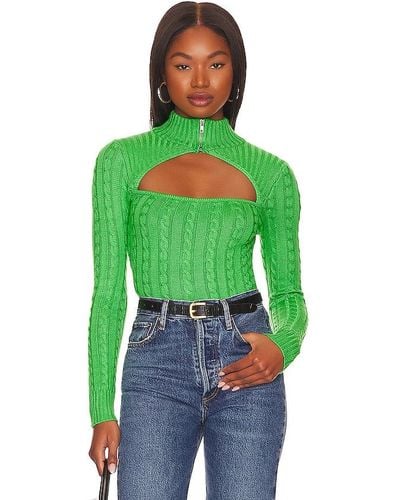 superdown Tanya Cut Out Sweater - Green