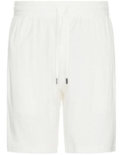 Frescobol Carioca Augusto Terry Cotton Blend Shorts - White