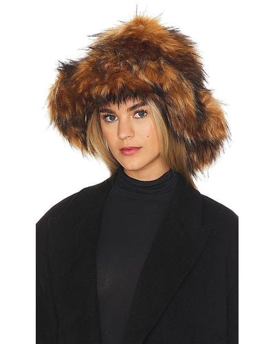 8 Other Reasons Floppy Bucket Faux Fur Hat - Brown