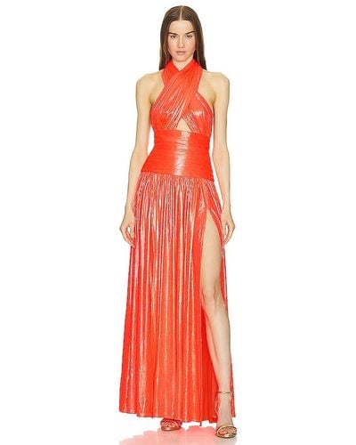 Bronx and Banco Florence Halterneck Gown - Red