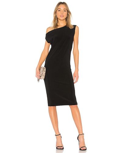 Norma Kamali Drop Shoulder Sleeveless Dress - Black