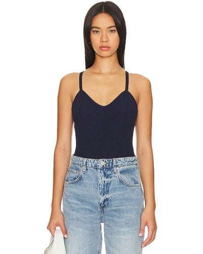 525 Liv Rib Bralette Top - Blue