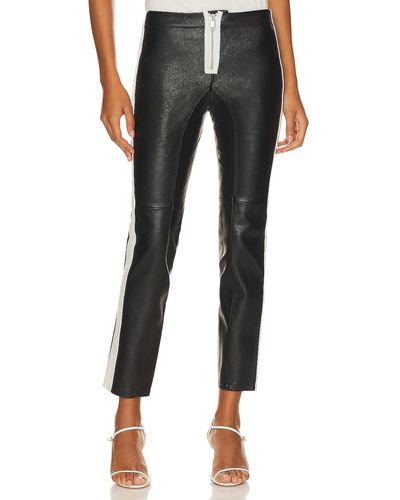 GRLFRND Leather パンツ - ブラック