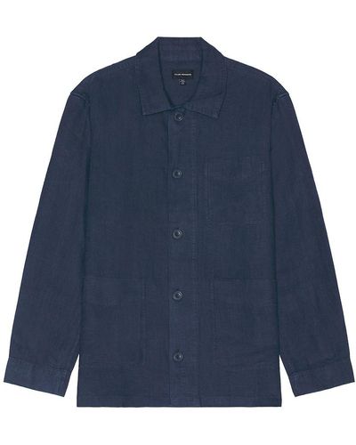 Club Monaco Linen Shirt Jacket - ブルー