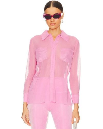 Norma Kamali Shirt With Faux Pockets - Pink