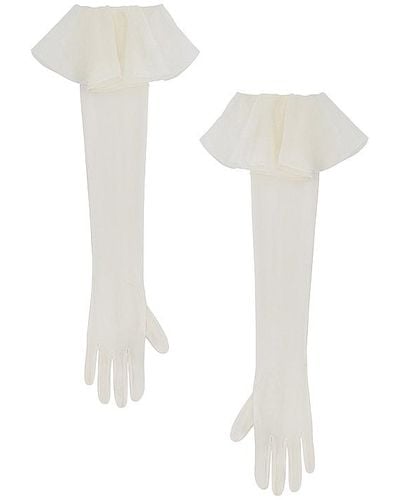 Anna October Ruby Ruffle Gloves - White