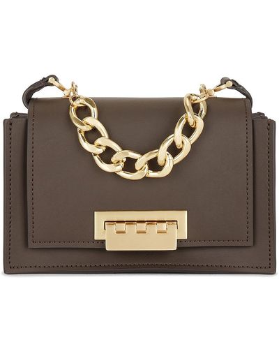 Leather crossbody bag Zac Posen Brown in Leather - 33968970