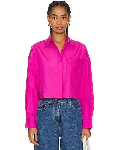 Rag & Bone Beatrice Cropped Shirt - Pink