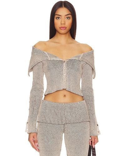 Jaded London Jersey plated popper tribeca - Gris
