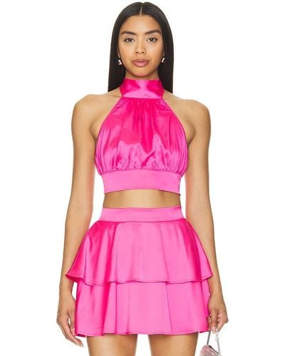 OW Collection Eloise Halter Top - Pink