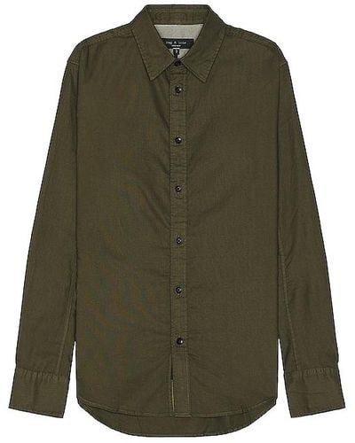 Rag & Bone Tomlin Oxford Shirt - Green