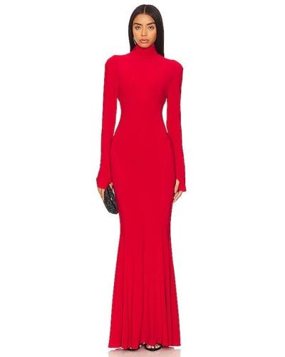 Norma Kamali X Revolve Turtle Fishtail Gown - Red