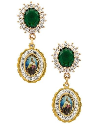 Anton Heunis Virgin Drop Earrings - Green