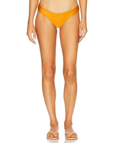 PQ Swim Basic Ruched Teeny Bikini Bottom - Orange