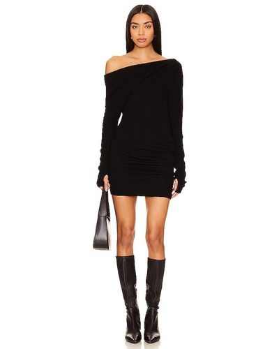 Enza Costa Slouch Sweater Dress - Black