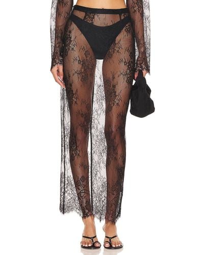 House of Harlow 1960 X Revolve Dionne Lace Maxi Skirt - ブラック