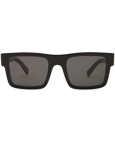 Prada Rectanglular Frame Sunglasses - ブラック