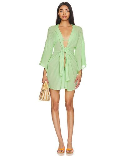 ViX Emily Knot Short Cover Up - Green