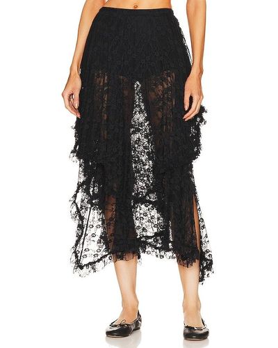 Free People Falda french courtship - Negro