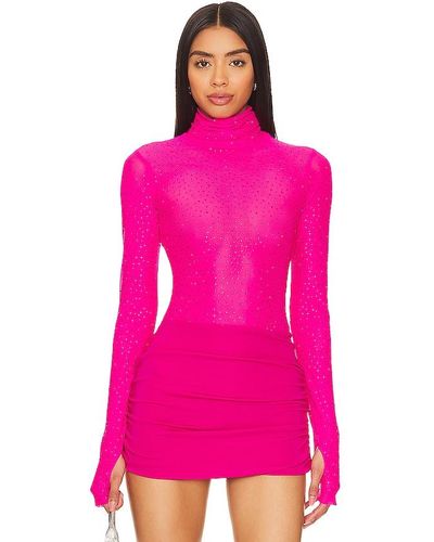AFRM Milo Rhinestone Bodysuit - Pink