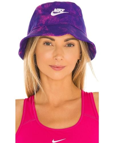 Nike Nsw Futura Tie Dye Bucket Hat - Purple