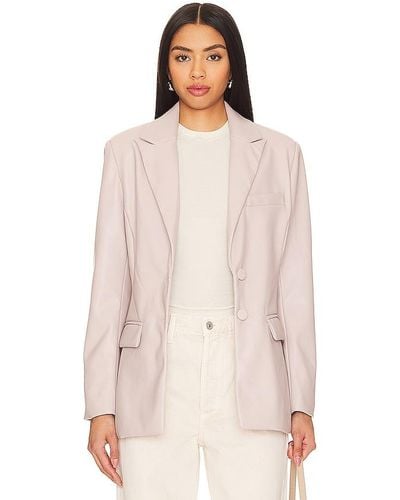 Steve Madden Aria Faux Leather Blazer - Pink