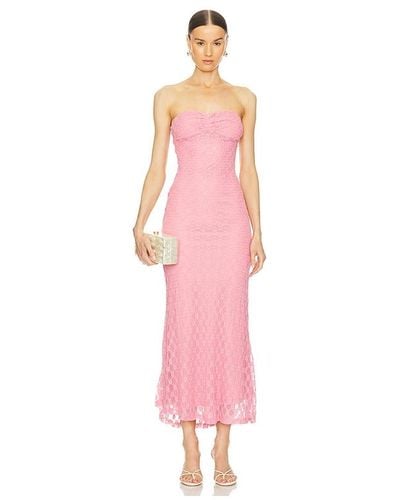 Bardot X Revolve Adoni Strapless Midi Dress - Pink