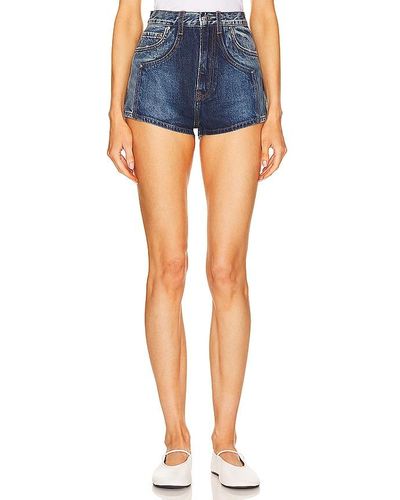 GRLFRND KURZE SHORTS KYLA TWO TONE - Blau