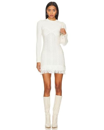 MAJORELLE Calais Cable Dress - White