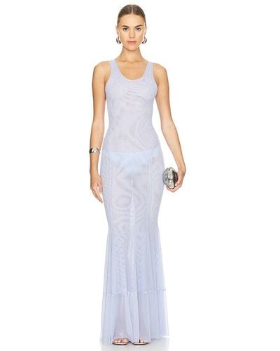 Norma Kamali Racer Fishtail Gown - White