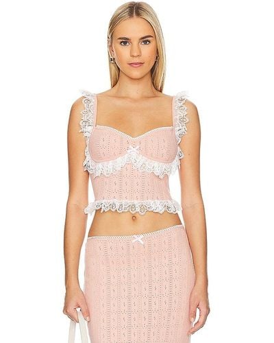 For Love & Lemons Andy Top - Pink