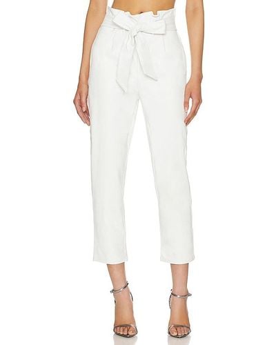 Commando Faux Leather Paperbag Pant - White
