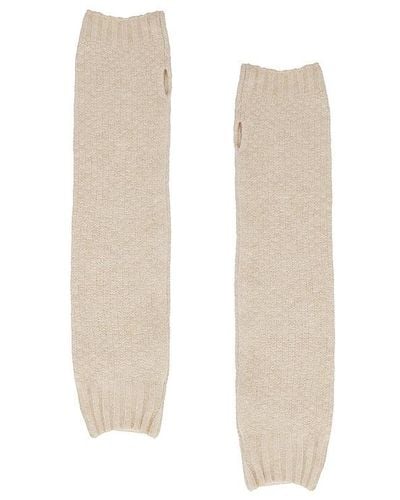 Free People Amour Knit Arm Warmers - White