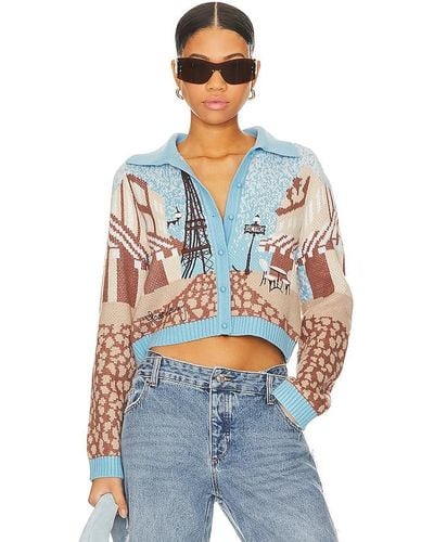 House Of Sunny Rendezvous Tripper Cardigan - Blue